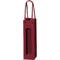 1er Papiertüte Piccolo bordeaux mit Sichtfenster TU 1200