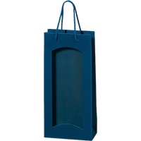 2er Papiertüte blau mit Sichtfenster TU 2603