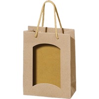 1er Papiertüte Vario 1 natur mit Sichtfenster TU