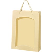 3er Papiertüte cream mit Sichtfenster TU 3614