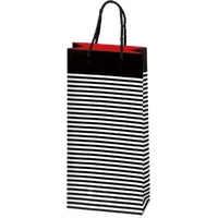 2er Papiertüte Streifen schwarz/weiß TU 2712