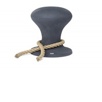 Philippi Hamburger Hocker mit Segeltau Grau, Matt Verzinkt (240001)