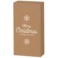 Geschenkkarton 'Merry Christmas & Happy New Year' für 2 Flaschen