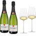 Taittinger-Paket / / 2 Fl. Taittinger Réserve + 2er Set The Moment Glas 