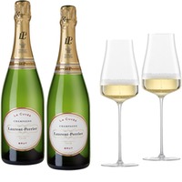 Laurent-Perrier Champagnerpaket / / 2 Fl. und The Moment Champagnerglas 2er Set