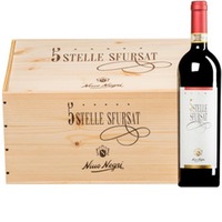 "Cinque Stelle" Sforzato di Valtellina DOCG  Original-Holzkiste