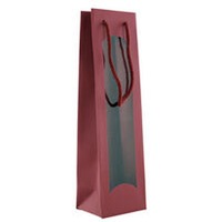 1er Flaschentüte Struktur Bordeaux mit Fenster