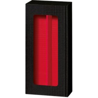 2er Präsentkarton mit Sichtfenster schwarz Offene Welle WK 32429