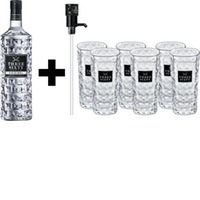 THREE SIXTY Vodka    + THREE SIXTY Vodka   Flaschenpumpe + 6x THREE SIXTY Gläser 0