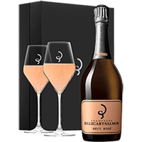 Billecart-Salmon : Coffret Dégustation Brut Rosé & Flûtes