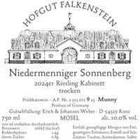 Riesling Kabinett trocken Niedermenniger Sonnenberg (Fass "Munny" AP9) HOFGUT FALKENSTEIN