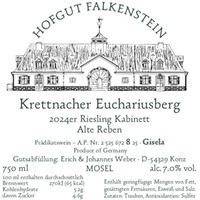 Riesling Kabinett Alte Reben Krettnacher Euchariusberg (Fass "Gisela" AP8) HOFGUT FALKENSTEIN