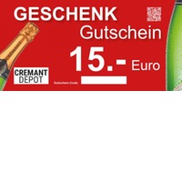 "Cremant Geschenkgutschein 15 .- Euro"
