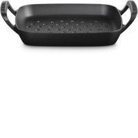 Outdoor Grillkorb quadratisch 30cm schwarz matt