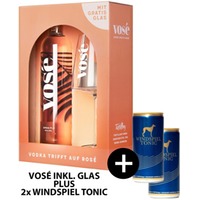 vosé mit Glas Inklusive 2x Windspiel Tonic