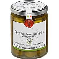 Olive Verdi Nocellara - grüne Nocellara-Oliven in Salzlake