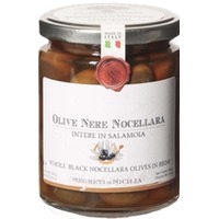 Olive Nere Nocellara - schwarze Nocellara-Oliven in Salzlake
