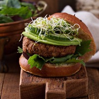Veganes Gourmet-Burgerpatty mit Ackerbohne & Pilzen  (2 x 125g)