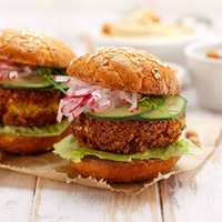 Falafel-Karotten-Patty – würziges Gemüsepatty mit Kichererbsen  (2 x 125g)