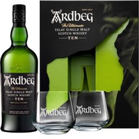 Ardbeg Ten Years Old + 2 Gläser - NV - Schottland, Grossbritannien