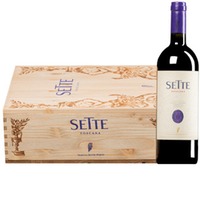 "Sette" Rosso Toscana IGT (BIO)  Original-Holzkiste