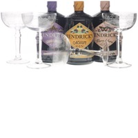 (47,61€/1l) Hendricks Gin Trio Set mit 4 Coupette Gläsern
