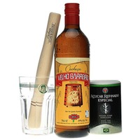 (42,71€/1l) Velho Barreiro Caipirinha Set Chachaca 0,7 Liter 39% Vol