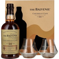 Whisky - Caribbean Cask 14 Jahre - Balvenie + 2 Gläser - Mit Etui