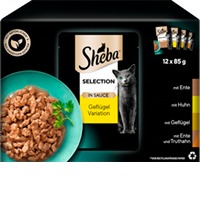 Sheba Portionsbeutel Multipack Selection in Sauce Geflügel Variation