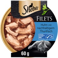 Sheba Schale Filets Huhn mit nachhaltigem Thunfisch