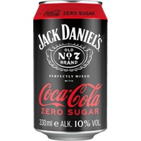 Jack Daniels' mixed with Coca-Cola Zero Sugar