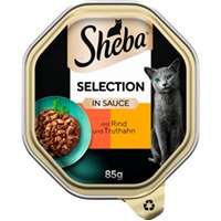 Sheba Schale Selection in Sauce mit Rind und Truthahn