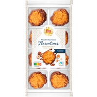 REWE Feine Welt Mandel-Haselnuss Florentiner mit Vollmilchschokolade