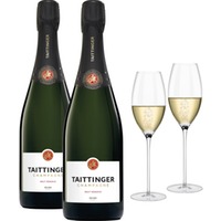 Taittinger Paket / / 2 Fl. und Enoteca Champagnerglas 2er Set