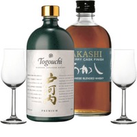 Whisky-Duo aus Japan von Akashi und Togouchi - 2x Probierpaket inkl. 2 Gläser