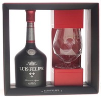 (142,71€/1l) Luis Felipe Brandy mit Glas 0,7 Liter 40 % Vol