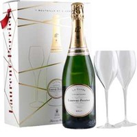 Champagne Laurent-Perrier La Cuvée + 2 Original-Gläser in Geschenkbox