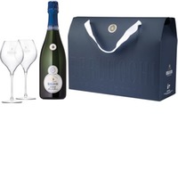 Berlucchi '61 Nature 0,75 ℓ, Geschenkset mit Gläsern