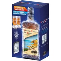 Caffo Vecchio Amaro del Capo Kräuterlikör 35,0% Vol., 0,7 Liter in Geschenkpackung inkl. 2 Shotgläser