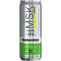MSK by Moskovskaya Vodka & Lemon 10,0% Vol., 0,33 Liter Dose