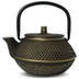 Teekanne Lushan, Gusseisen schwarz-gold, 300 ml mit Edelstahlsieb 
