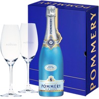 Champagner Pommery - Royal Blue Sky - Mit Etui 2 Flûtes