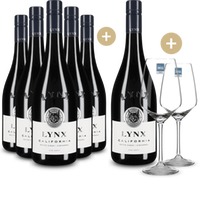 5+1 Flaschen Petite Sirah Zinfandel + 2 Weingläser