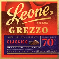Pastiglie Leone Dunkle Rohschokolade mit 70 % Kakao "Grezzo" 70 g