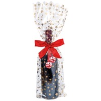 Flaschenbeutel Sterne transparent ohne Inhalt