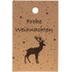 Papieranhänger Frohe Weihnachten Hirsch 