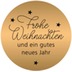 Klebeetikett rund gold Weihnachtswünsche 