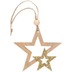 Holzanhänger "Winterstern" Natur/Gold 