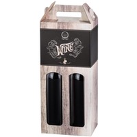 2er Tragekarton Wine Wood für 2 Flaschen