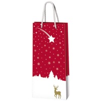 2er Tragetasche "Hirsch rot" Lacktüte